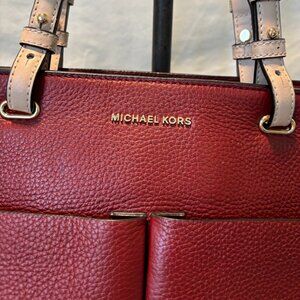 MICHAEL KORS Double Strap Handbag Bag Brown BRANDY